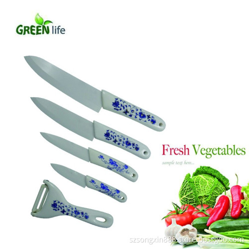 6 Pieces Ceramic Knife Set 2015 new products,3" paring knife,4" utility knife,5" Santoku,6" Chef Knife,new kitchen tools